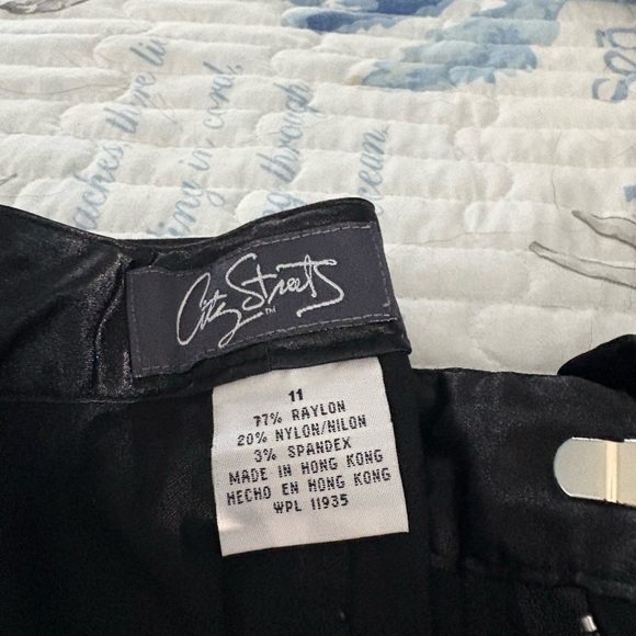 City Streets Black satin pants four pairs one black velvet as 10-11  four pairs - Picture 1 of 13